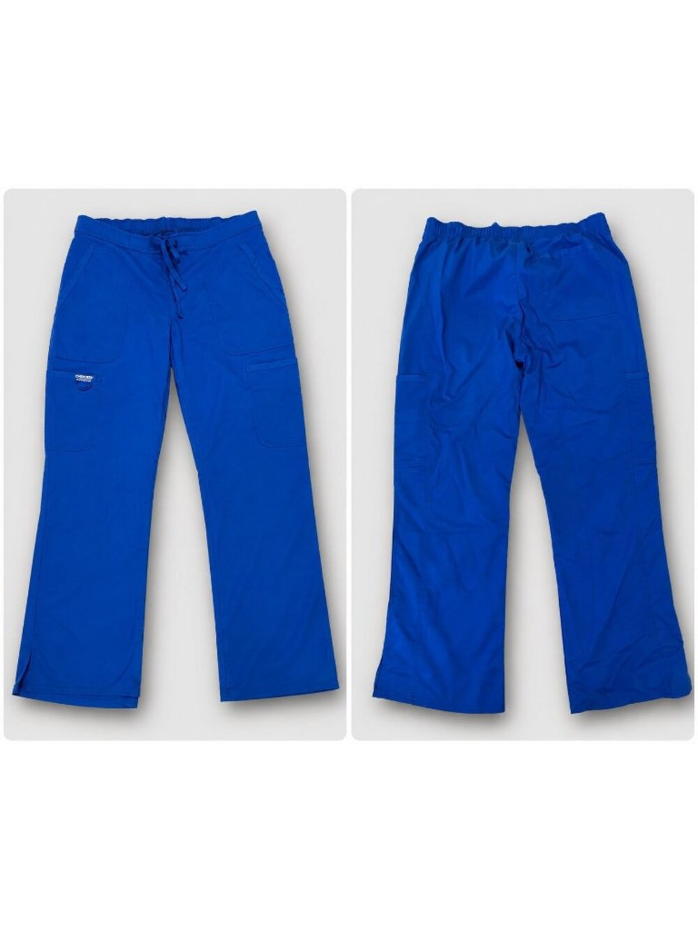 Cherokee Workwear Revolution WW120P Scrub Pants Small Petite Royal Blue Cargo